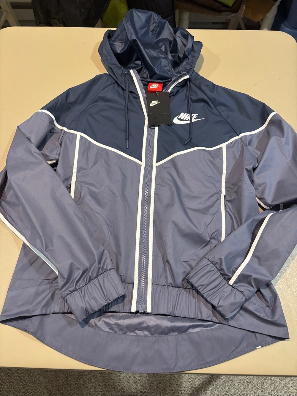 Nike Two-Tone Navy and Slate Hooded Windbreaker
